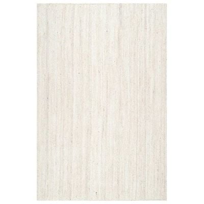 Pai Rug-Jute, Wool & Cotton Style-White-200 x 300 cm (6.6 x 9.8 ft)