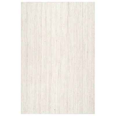 Pai Rug-Jute, Wool & Cotton Style-White-200 x 300 cm (6.6 x 9.8 ft)