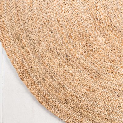 Diavata Rug-Jute, Wool & Cotton Style-Natural Beige-90 cm (3 ft)