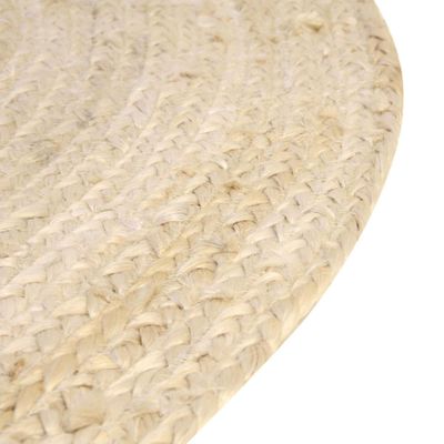 Lyko Rug-Jute, Wool & Cotton Style-White-90 cm (3 ft)
