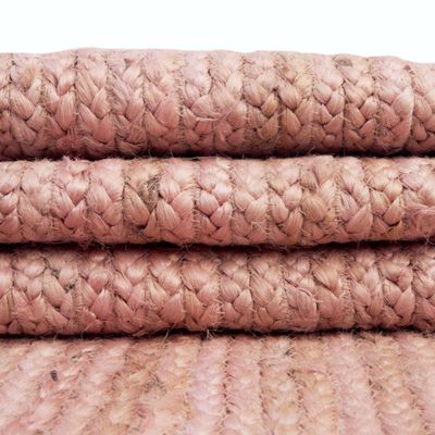 Didymo Rug-Jute, Wool & Cotton Style-Pink-90 cm (3 ft)
