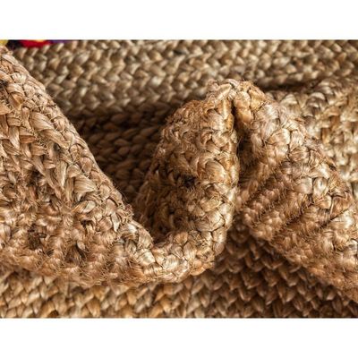 Chrys Rug-Jute, Wool & Cotton Style-Multi-Coloured-Coloured-150 cm (4.9 ft)