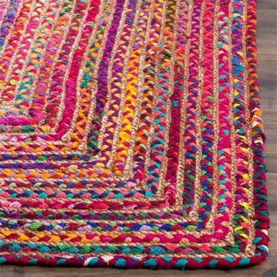 Marathonas Rug-Jute, Wool & Cotton Style-Multi-Coloured-Coloured-80 x 150 cm (2.6 x 4.9 ft)