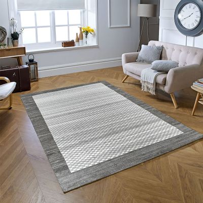 Garry Rug-Neutral Style-Grey-80 x 150 cm (2.6 x 4.9 ft)