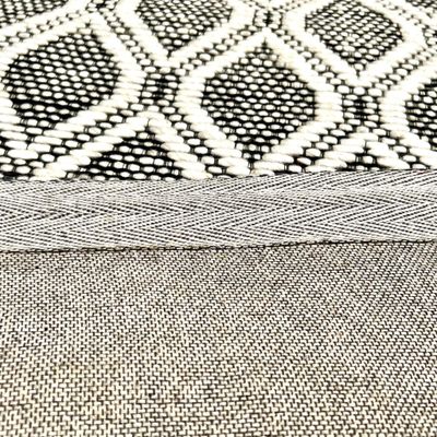 Kato Rug-Jute, Wool & Cotton Style-White-Grey-200 x 300 cm (6.6 x 9.8 ft)
