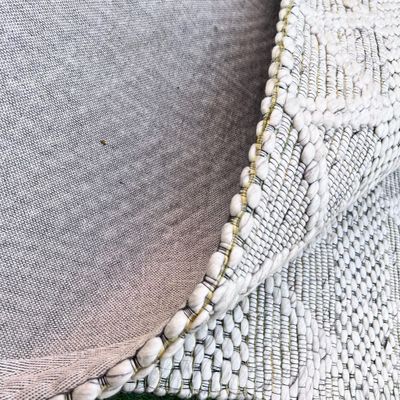 Aridia Rug-Jute, Wool & Cotton Style-White-Grey-200 x 300 cm (6.6 x 9.8 ft)