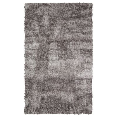 Dhaka Rug-Fluffy / Shaggy Style-Grey-80 x 150 cm (2.6 x 4.9 ft)