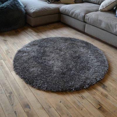 Dhaka Rug-Fluffy / Shaggy Style-Grey-80 x 150 cm (2.6 x 4.9 ft)