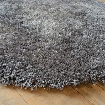 Dhaka Rug-Fluffy / Shaggy Style-Grey-80 x 150 cm (2.6 x 4.9 ft)