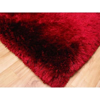 Aires Rug-Fluffy / Shaggy Style-Red-120 cm (3.9 ft)