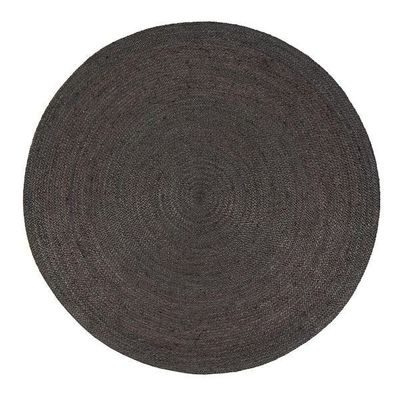 Anavy Rug-Jute, Wool & Cotton Style-Grey-120 cm (3.9 ft)