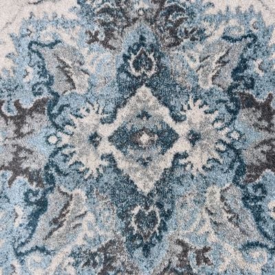 Messini Rug-Vintage Style-Cream-Blue-100 x 200 cm (3.3 x 6.6 ft)