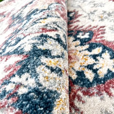 Epiva Rug-Vintage Style-Cream-Pink-100 x 200 cm (3.3 x 6.6 ft) Epiva Rug-Vintage Style-Cream-Pink-100 x 200 cm (3.3 x 6.6 ft)