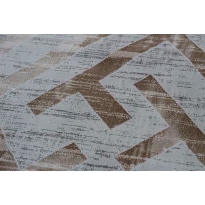Lupin Rug-Geometric Style-Grey-Beige-80 x 150 cm (2.6 x 4.9 ft)
