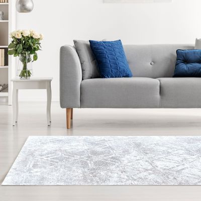 Yaris Rug-Geometric Style-Beige-Brown-200 x 300 cm (6.6 x 9.8 ft)
