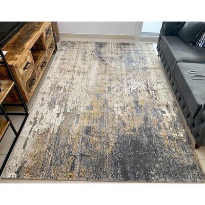 Oracle Rug-Abstract Style-Grey-Beige-200 x 300 cm (6.6 x 9.8 ft)
