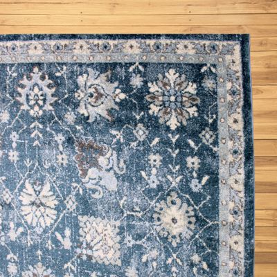 Euphoria Rug-Vintage Style-Navy Blue-150 x 220 cm (4.9 x 7.2 ft)