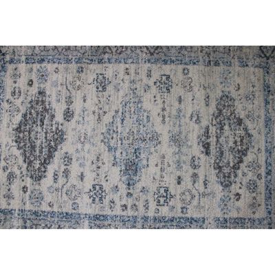 Renaissance Rug-Vintage Style-Cream-Sky Blue-80 x 150 cm (2.6 x 4.9 ft)