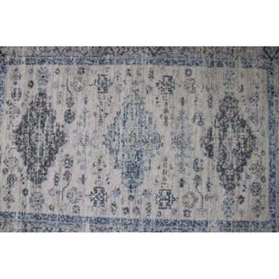 Renaissance Rug-Vintage Style-Cream-Sky Blue-100 x 200 cm (3.3 x 6.6 ft)