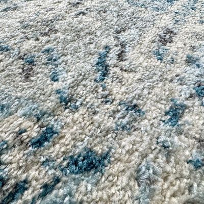 Renaissance Rug-Vintage Style-Cream-Sky Blue-100 x 200 cm (3.3 x 6.6 ft)