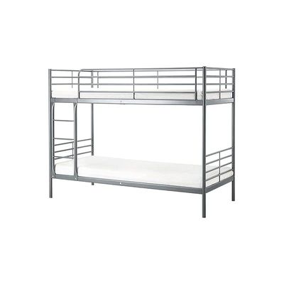Steel Bunk Bed Two Medical Mattresses Grey