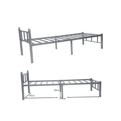 Qualited Single Bed Matel Steel Build With Medical Mattress 190X60 Cm