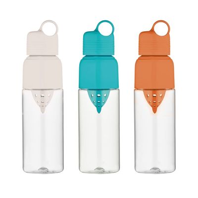 Tritan Water Bottle With Squeezer & Plastic Lid 600Ml - Multi Color