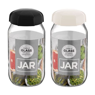 Glass Jar With Plastic Lid 1000Ml - Clear