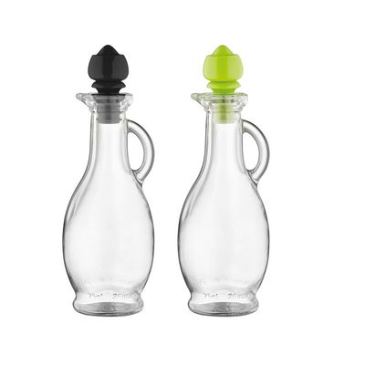 Glass Oil Bottle With Plastic Lid 250Ml - Clear