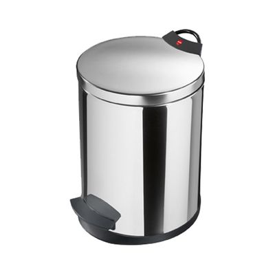 Hailo Made in Germany, Pedal Waste Bin T2 M - 11 Litre - Stainless Steel - HLO-0513-039
