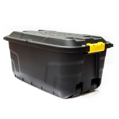 Strata Storage Box With Wheels, Black, 75 Liters, 77 X 42 X 40 Cm, HTC-STR-750