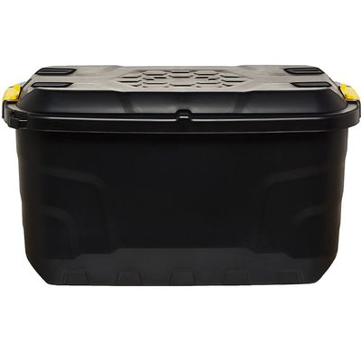 Strata Storage Box With Wheels, Black, 75 Liters, 77 X 42 X 40 Cm, HTC-STR-750