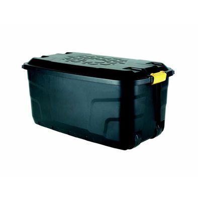 Strata Outdoor Storage Box With Wheels, Black, 145 Liters, 94 X 52 X 45 cm, HTC-STR-751