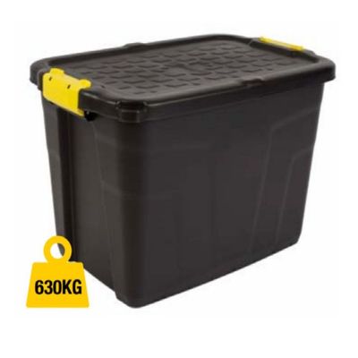 Strata, Made In Uk, 60 Litres Heavy Duty Outdoor Storage Box, 60L X 40W 40H cm - HTC-STR-757