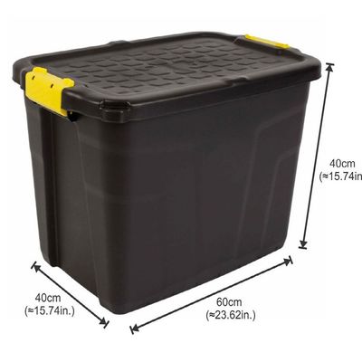 Strata, Made In Uk, 60 Litres Heavy Duty Outdoor Storage Box, 60L X 40W 40H cm - HTC-STR-757