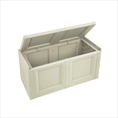 Tontarelli Storage Box, Made in Italy, for Home, Office & Outdoor, Toy Box Chest Storage Organizer, 86.5L x 40W x 44H cm, Cream, TRL-8086012210