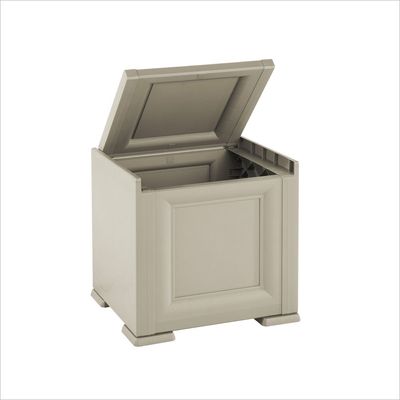 Tontarelli Storage Box, Made in Italy, for Home, Office & Outdoor, Toy Box Chest Storage, 47L x 40W x 42H cm, Cream, TRL-8086011210
