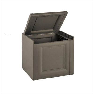 Tontarelli Storage Box, Made in Italy, for Home, Office & Outdoor, Toy Box Chest Storage, 47L x 40W x 42H cm, Dark Brown, TRL-8086011909