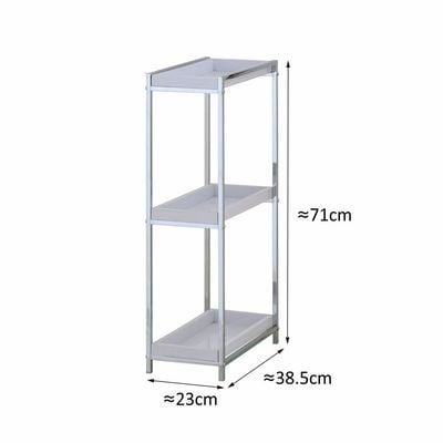 Zenments, 3 Tier Utility Shelf for Office, Kitchen, Mobile, Bathroom, Storage Shelf Rack,3 Tier Stand, HTC-ZEN-258