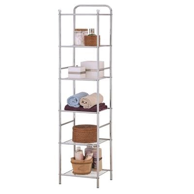 Zenments, 6 Tier Wire Shelf, Chrome, 32.5W x28D x157.5H cm, HTC-ZEN-260