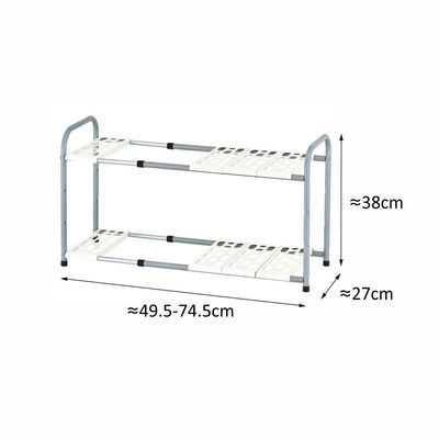 Zenments, 2 Tier Expandable Under Sink Organizer, Shelf Organizer Rack, Space Saving Multipurpose Storage Rack for Home, Kitchen, Bathroom, Chrome, 49.5-74.5Wx27Dx38H cm, HTC-ZEN-264