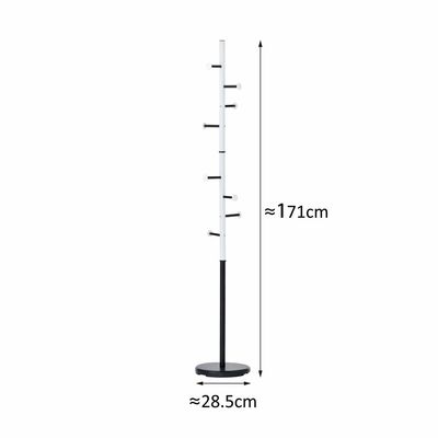Zenments, Metal Clothes Hanging Stand, Black & White, 28.5Wx28.5Dx171H cm, HTC-ZEN-266