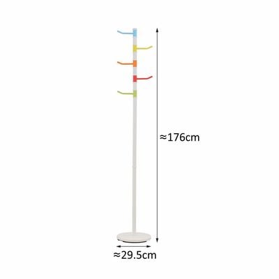 Zenments, Metal Clothes Hanging Stand, Multicolour, 30Wx29.5Dx176H cm, HTC-ZEN-267