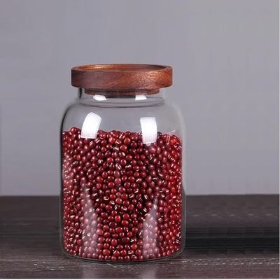 1CHASE Borosilicate Glass Coffee Storage Jar with Lids Thicken Glass Coffee Canister (1900 ML)