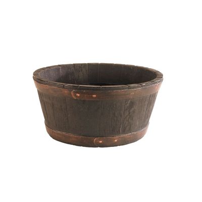 Strata, Made in UK, Oakwood Barrel Planter, Decorative planter, STR-GN653-BLK-ST