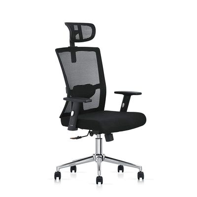 Ergonomic Mesh Computer Desk Chair MH-827 for Office and Gaming with headrest, back comfort and lumbar support BLACK