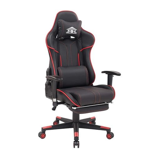 Best Executive Video Computer Gaming Chair RJ-8887 with fully reclining foot rest and soft leather (Red) We have more colours in this chair white black and blue black