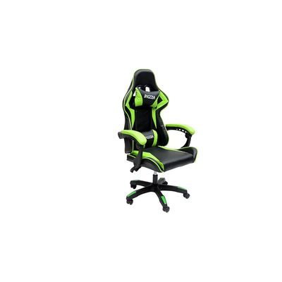  Video Computer Gaming Chair with fully reclining foot rest and soft leather (Green &amp; Black)
