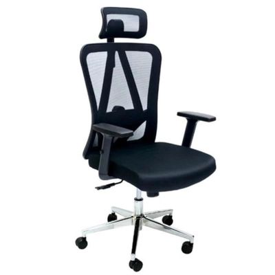 Home Office Chair, Ergonomic Havey Duty Office Chair With Mesh Back Support, High Back With Headrest, Height Adjustable Seat And Tilt Lock Lever, Black