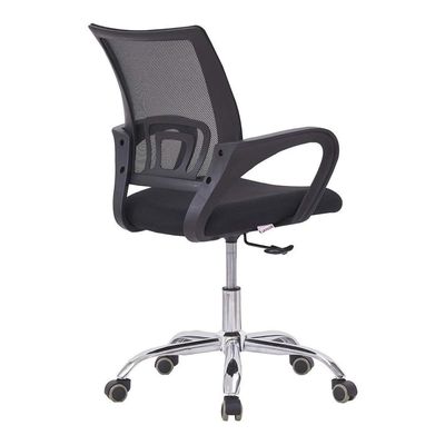 2 Piece Premium Office Chair Ergonomic Designed Desk Chair Mid Back Adjustable Wide Seat Mesh Chair Black